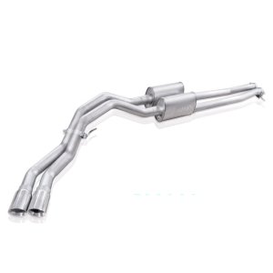GMC Sierra Performance Exhaust - Passenger Rear Tire Exit - Stainless Works - Cat Back - `07-`18